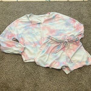 Pastel Tye Dye Lounge Set